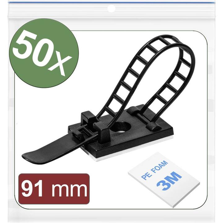 Quadrios 24CA443 Befestigungssockel selbstklebend, schraubbar 24CA443 Schwarz