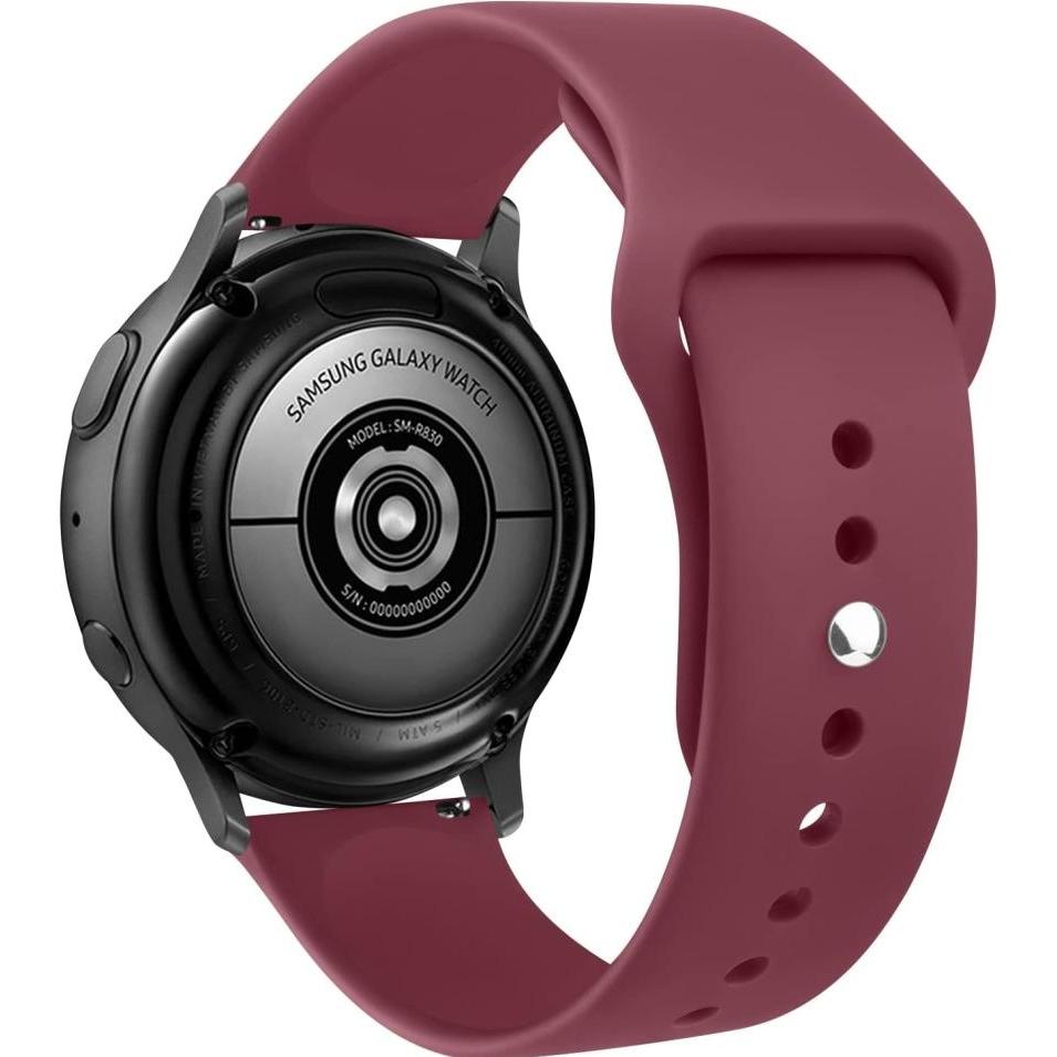 Thumbnail - Screenguard Silicone Strap Sportarmband (Silikon, Galaxy Watch4 (44 mm)), Uhrenarmband, Rot