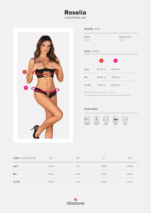 Produktbild Obsessive Roxelia Cupless Zweiteiliges Set Xs/S (XS)