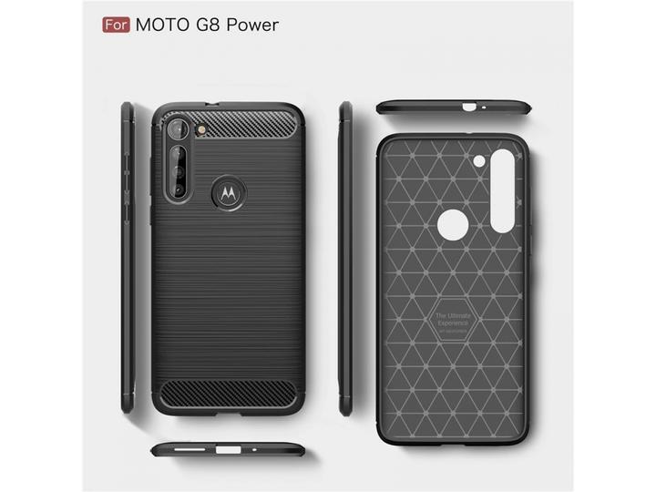 Produktbild Screenguard Motorola Moto G8 Power Hülle Carbon Brushed Soft TPU (Motorola Moto G8 Power)
