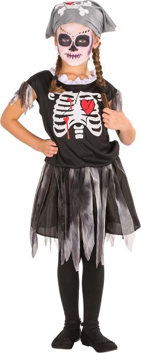 Produktbild tectake Süsses Girlie Piraten Skelett Kostüm (152)
