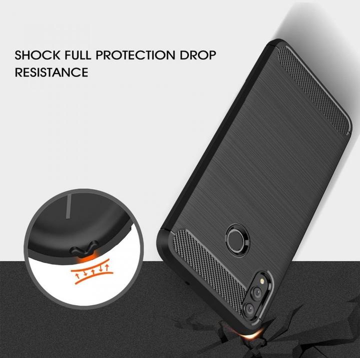 Actual product image Screenguard Honor 8X Cover Carbon Brushed Soft TPU (Honor 8X)