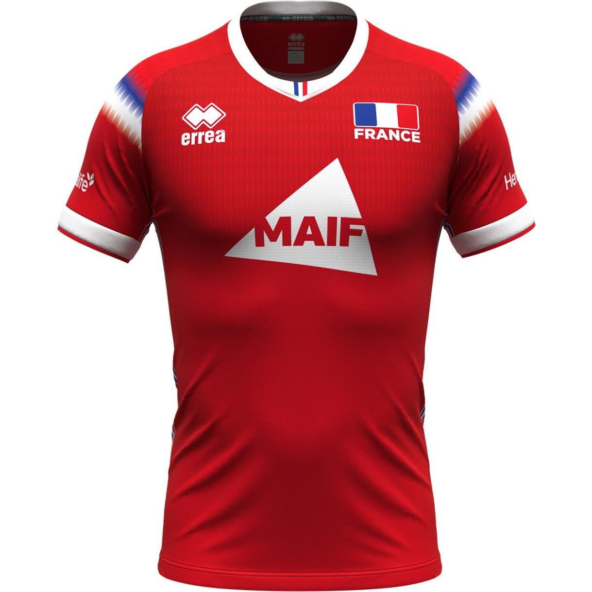 Errea, Herren, Fussballtrikot, libero-trikot france 2024/25 (XL), Rot, XL