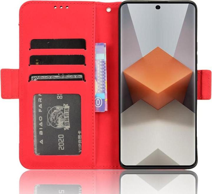 Actual product image Cover-Discount Xiaomi Redmi Note 13 Pro+ - Case card slots red (Xiaomi Redmi Note 13 Pro)