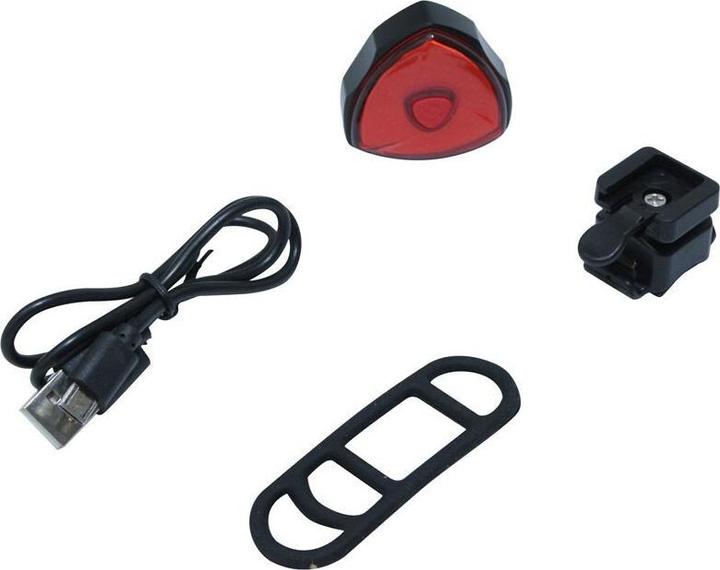 P2R Éclairage vélo USB arrière sur tige de selle Led 30 lumens avec indicateur de freinage, 7 modes (30 lm, 30 lm)