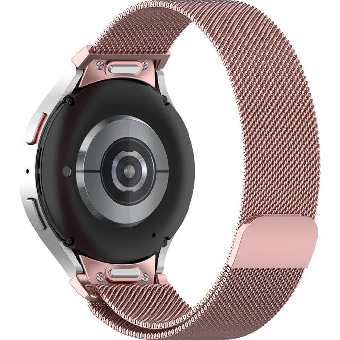 EKO Uhrenarmband Milanese-Typ Rosa (Edelstahl, Galaxy Watch 4), Uhrenarmband, Rosa