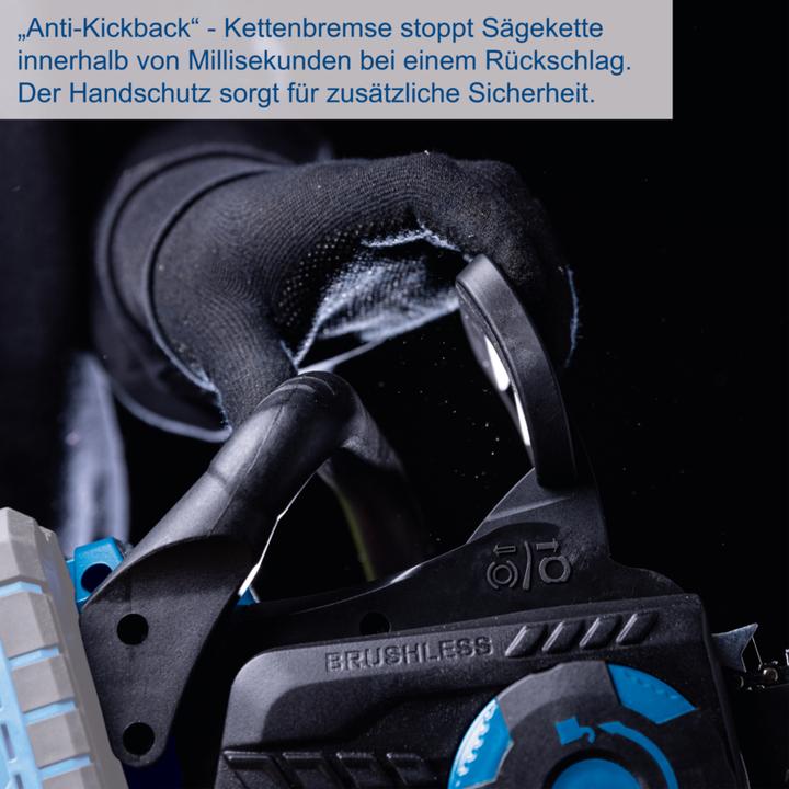 Actual product image Scheppach Battery-powered chainsaw BC-CS355Duo-X (DIY) (Battery chain saw)