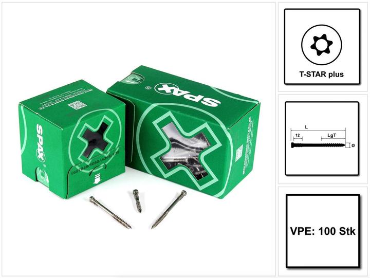 Produktbild Spax Selbstbohrschrauben -D A2 (100 Schrauben pro Stück)