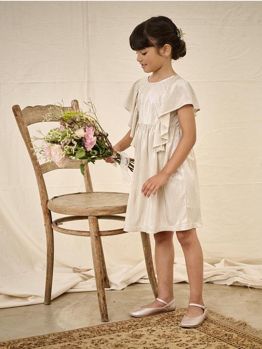 Produktbild Vertbaudet Mädchen Festkleid mit Schmetterlingsärmeln aus Lamé (86)