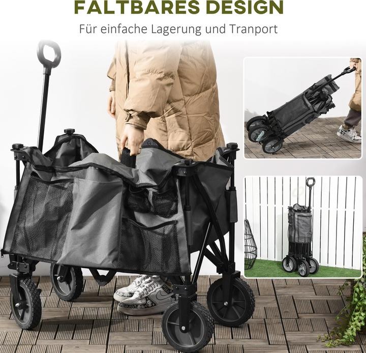 Produktbild Outsunny Bollerwagen mit Seitentaschen