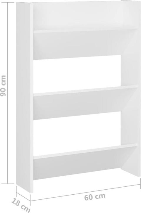 Produktbild vidaXL Wand-Schuhschrank (18 x 18 x 90 cm)