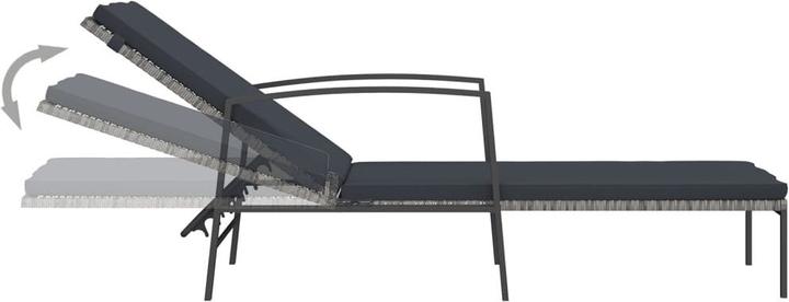 Actual product image vidaXL Sonnenliege mit Tisch (195 cm)