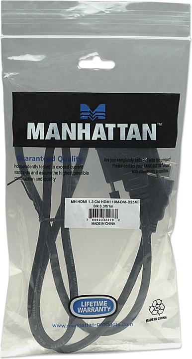 Actual product image Manhattan HDMI (Typ A) — DVI (1 m, HDMI, 2.0)