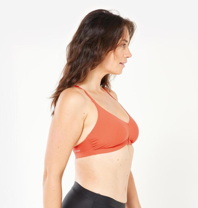 Produktbild Nabaiji Sportbikini Oberteil Damen strukturiert - Lila Simy terracotta