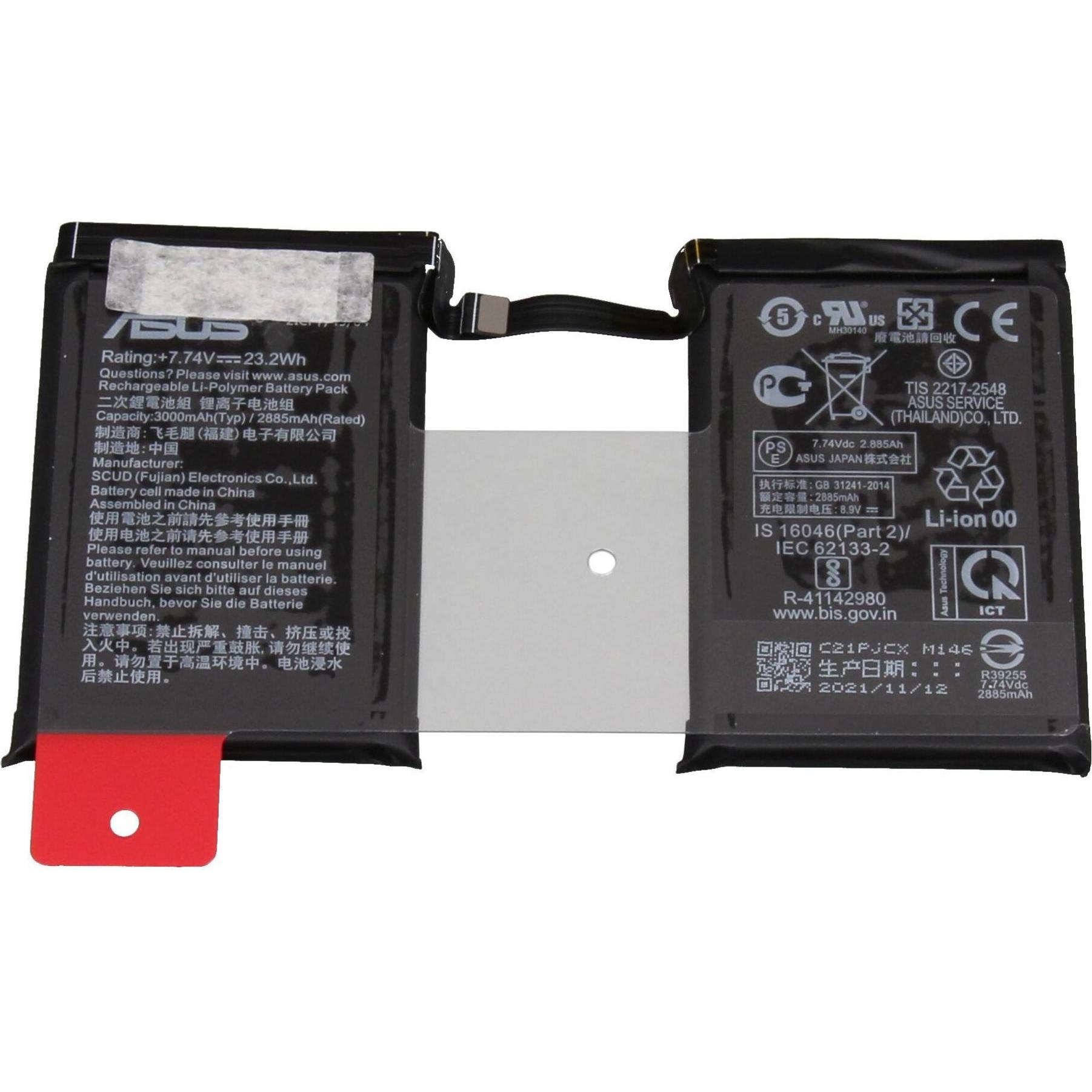 ASUS C21PJCX (2 Zellen, 3000 mAh), Notebook Akku