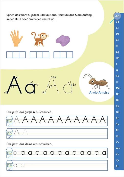 Actual product image Schreiben lernen mit Spurrillen - Buchstaben (German, Carmen Eisendle, Loewe learning and puzzles, 2023)