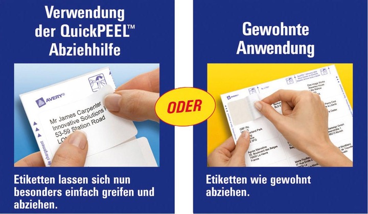 Actual product image Avery Universal labels