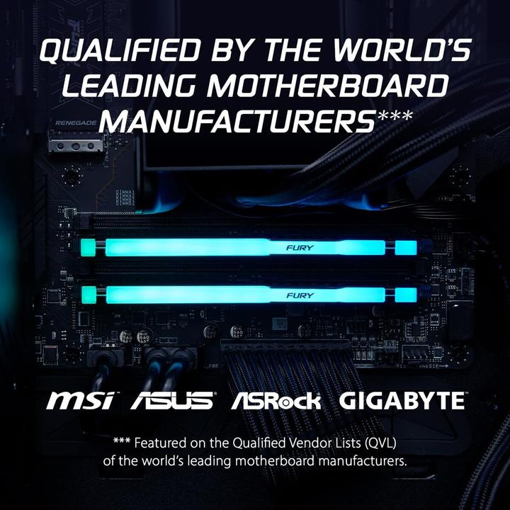 Produktbild Kingston RAM D5 6000 16GB C36 FURY Beast RGB EX (1 x 16GB, 6000 MHz, DDR5-RAM, DIMM)