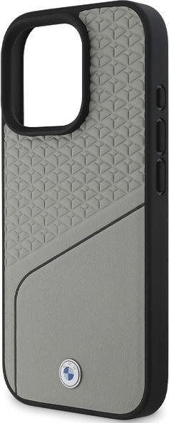 Actual product image BMW BMHMP16L23RDCLG iPhone 16 Pro 6.3" szary/grey hardcase Sign Leather Textured and Line MagSafe (Apple iPhone 16 Pro)