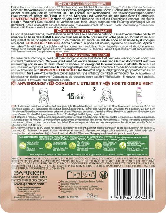 Immagine prodotto Garnier SkinActive Nutri Bomb