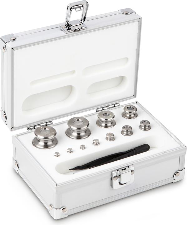 Image du produit Kern M1 1 g - 200 Jeu de poids dans un étui en aluminium Acier inoxydable finement tourné