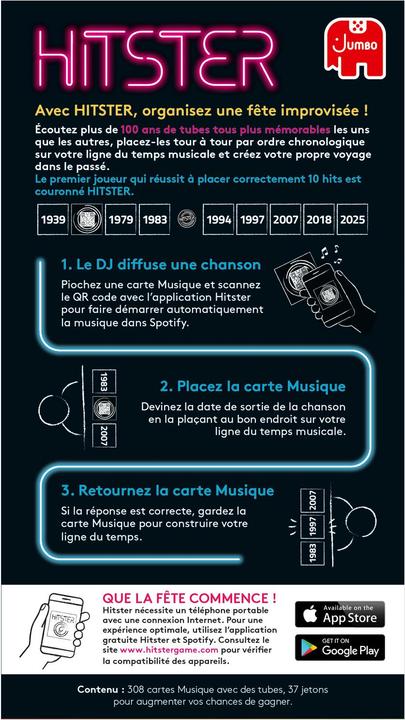 Produktbild Jumbo Hitster (Französisch, 2 - 10 Spieler)