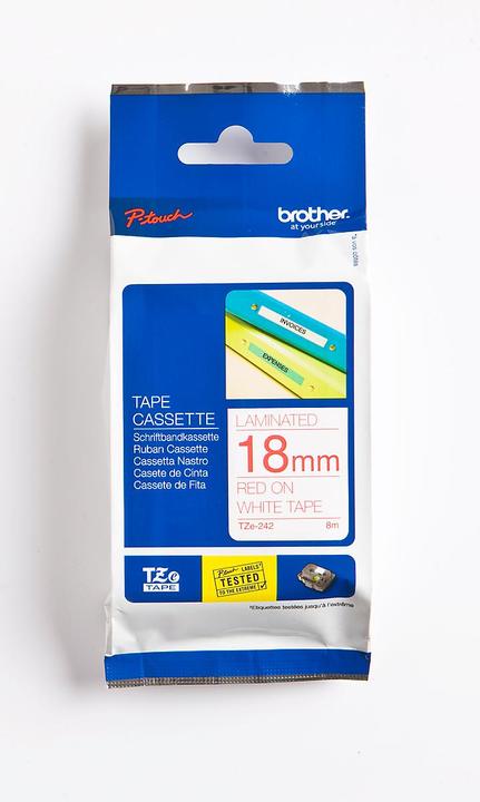 Actual product image Brother TZe-242 (1.80 cm, Red)