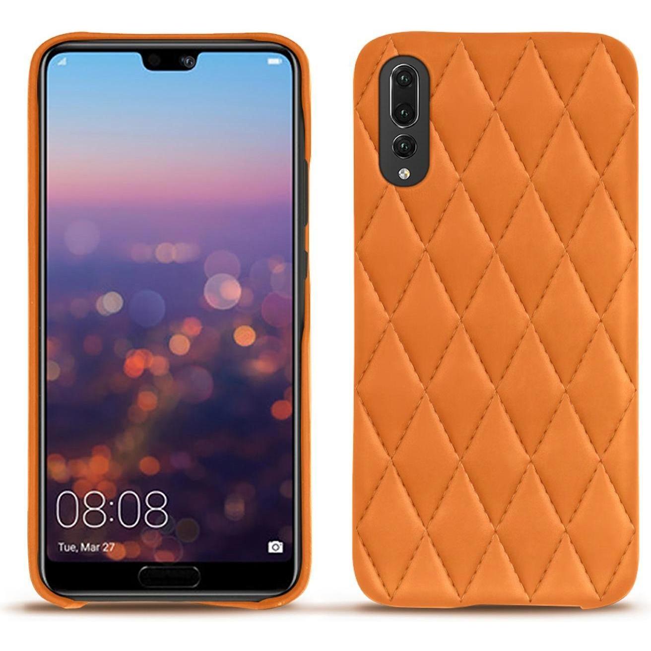 Noreve Lederschutzhülle (Huawei P20 Pro), Smartphone Hülle, Orange
