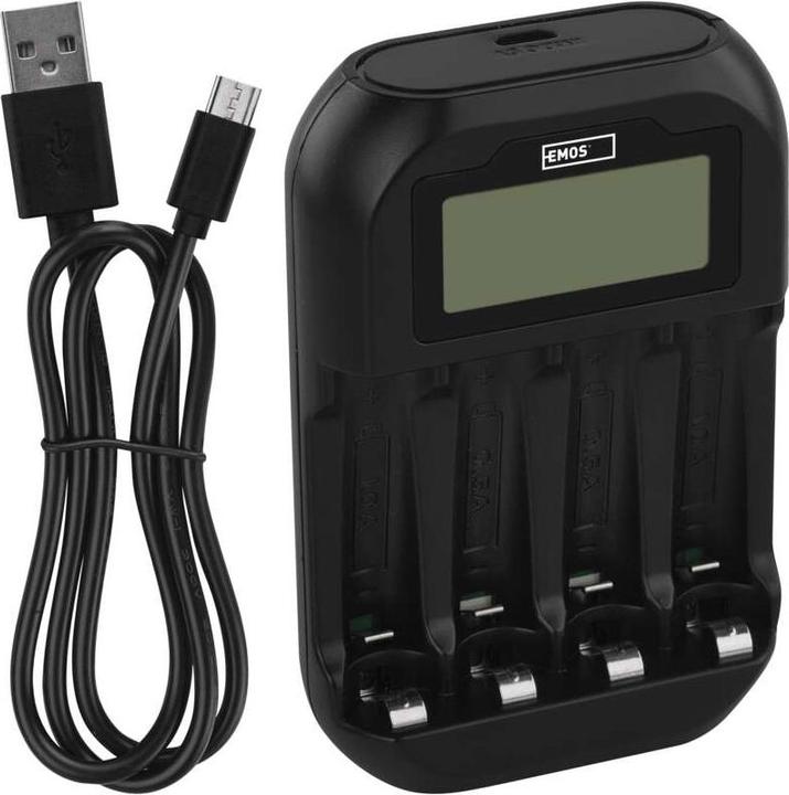 Immagine prodotto Emos InteligentnÃ nabÃjeÄka BCN-41D + 4xAA (4 pz., AAA, Batteria + Caricabatterie)