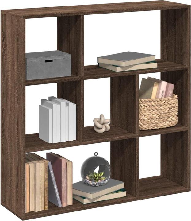 Produktbild vidaXL Raumteiler Bücherregal Standregal Büroregal Regal Braun Eichen-Optik (102 x 29 x 103.5 cm)