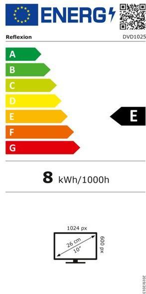 Label énergétique Reflexion DVD1025 (Lecteur de DVD portable)