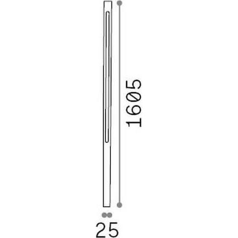 Thumbnail - Ideal lux, Gartenbeleuchtung, JEDI LED Stehleuchte 25W Anthrazit IP65 warmweiss 306803 (2900 lm, IP65)
