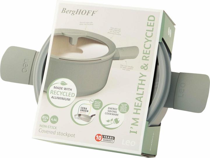 Immagine prodotto BergHoff Kookpot Riciclato Leo + Deksel 2 (Pentola, Alluminio, 24 x 16 cm)