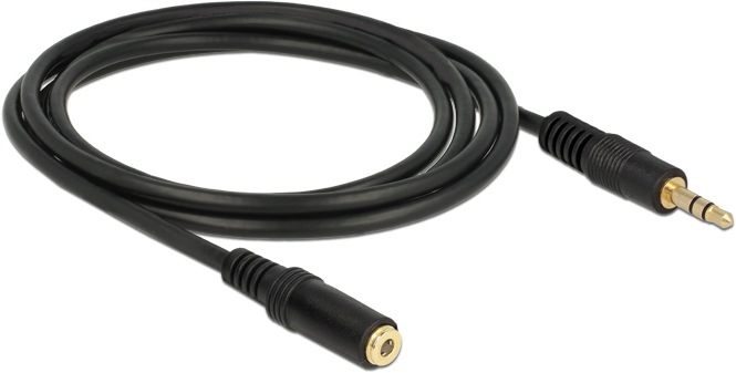 Immagine prodotto Delock Cavo di prolunga jack, 3 pin maschio > femmina (2 m, Connettore da 3,5 mm (AUX))