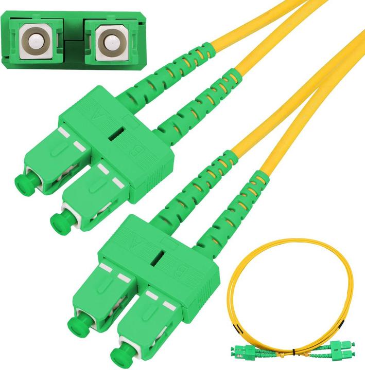 Produktbild Extralink SC/APC-SC/APC | Patchcord | Jednomodowy, Duplex, G657A, 3mm, 10m (S/UTP, 10 m)
