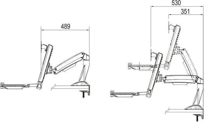 Actual product image Multibrackets Flex Desk Workstation (27", 8 kg)