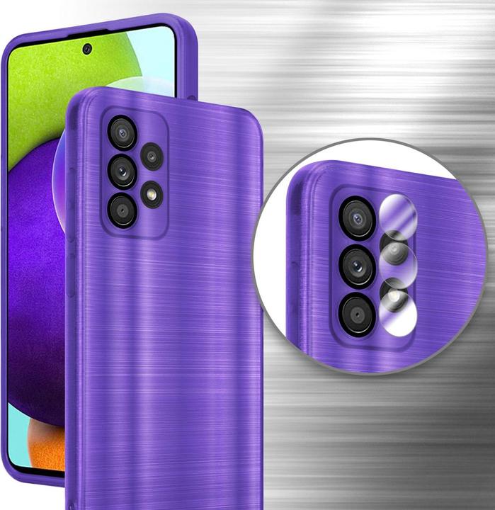 Produktbild Cadorabo Hülle für Samsung Galaxy A52 (4G / 5G) / A52s im TPU Brushed Kameraschutz LM160 Style (Samsung Galaxy A52, Samsung Galaxy A52 5G, Samsung Galaxy A52s 5G)