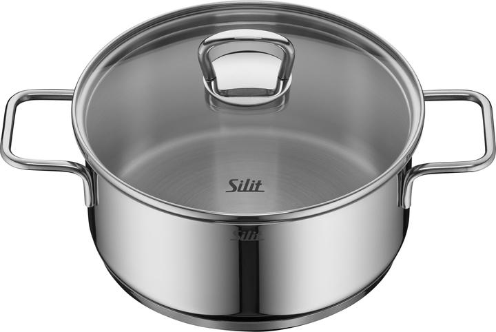 Produktbild Silit Topfset Induktion Kochtopfset 4tlg Glasdeckel Allicante Edelstahl 18/10 (24 cm, Pfannenset + Topfset, Edelstahl)
