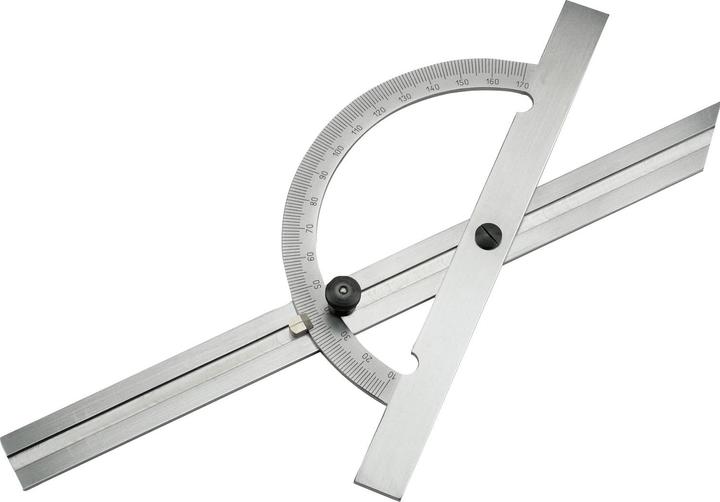 Produktbild RB Messwerkzeuge Gradmesser (Winkelmesser) 200 mm Messbereich 10-170°, Schienelänge 500 mm Stahl