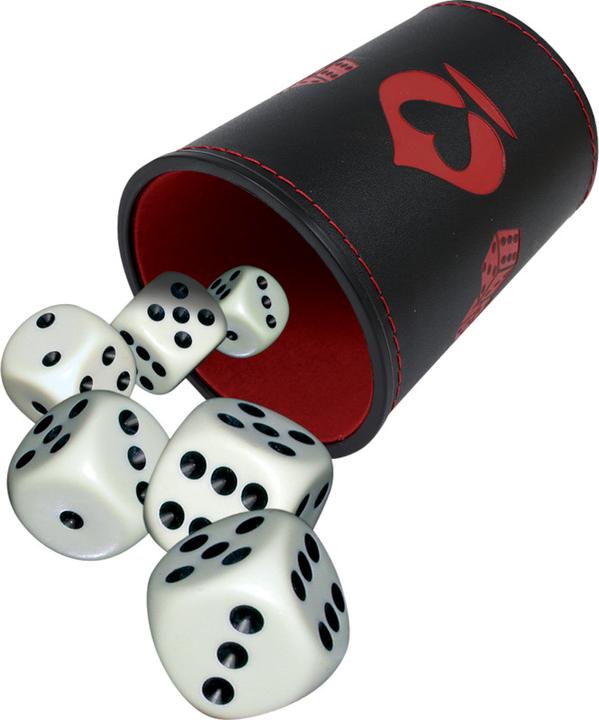 Produktbild ASS Altenburg 22506645 - Premium Würfelbecher mit 6 Würfeln in Faltschachtel, ab 4 Jahren