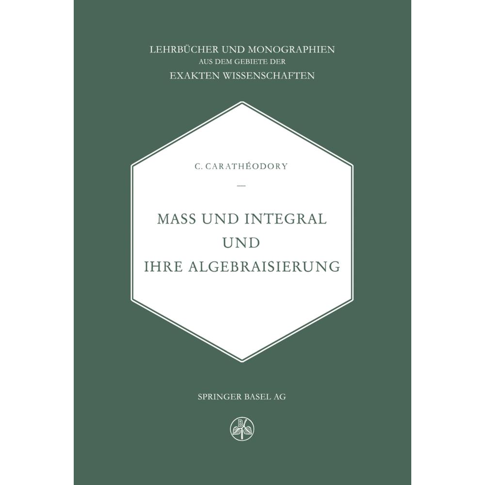 Mass und Integral und ihre Algebraisierung, Fachbücher