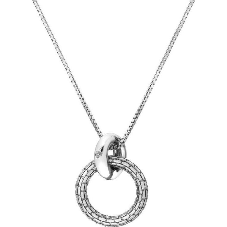 Hot Diamonds, Halsschmuck, Woven Circle Halskette, (Silber 925, 40 - 45 cm)