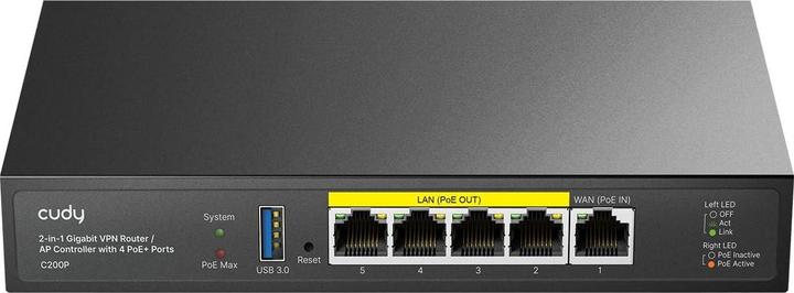 Immagine prodotto Cudy AP Controller 2-in-1 C200P 4x PoE+ 60W