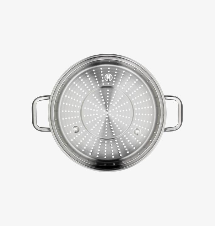 Produktbild WMF Bräter mit Dampfgareinsatz stahlgrau (Edelstahl, 28 x 20.20 cm)