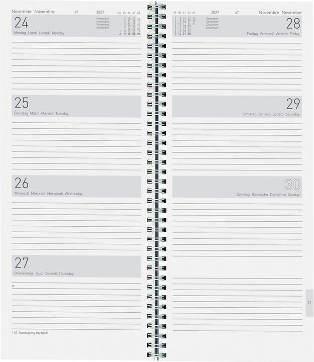 Immagine prodotto Biella Agenda business formato lungo Twist (Formato lungo, 1 settimana / 2 pagine)