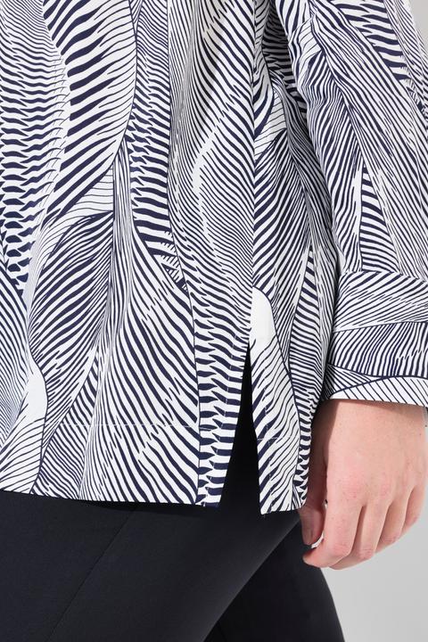 Actual product image Ulla Popken Graphic Long Sleeve Satin Blouse (46, 48)
