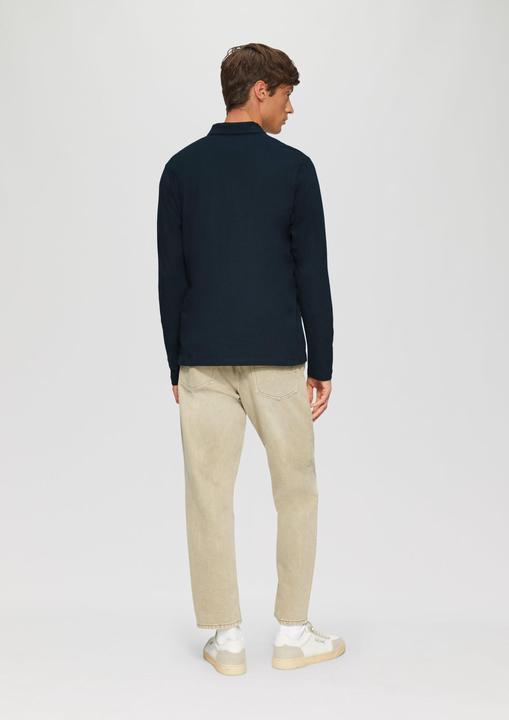 Produktbild s.Oliver Polo-Shirt Softes Langarm-Poloshirt mit Brusttasche (S)