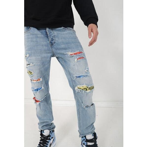 Sixth June, Herren, Jeans, jeans bandana, Blau, (28)