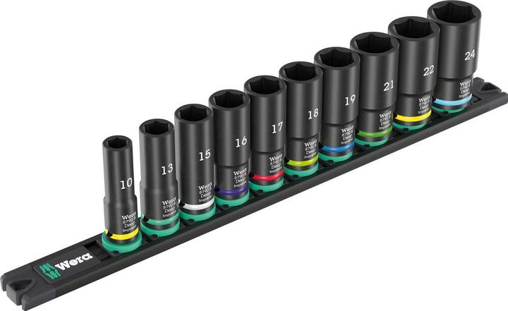 Actual product image Wera 8790 Nuss-Magnetleiste B Deep Impaktor 1, 3/8, 10teili (30 mm)