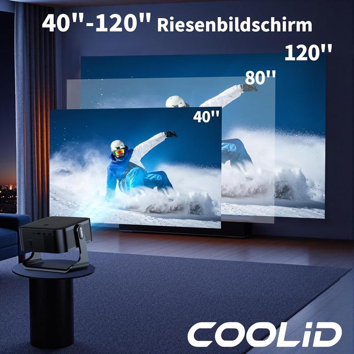 Actual product image Coolid ‎C5 Projektor mit Auto Focus & Keystone (4K, 400 lm)